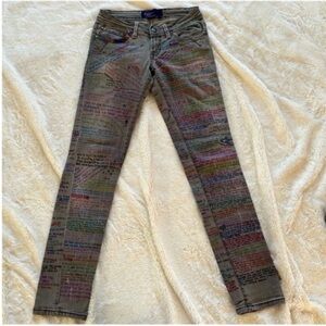 Miley Cyrus Low Rise Gray Skinny Jeans - DIY